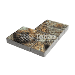 Тротуарная плитка Брусчатка, агат оранжевый, 8 см