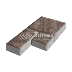 Тротуарная плитка Рубико, яшма на камне, 6 см