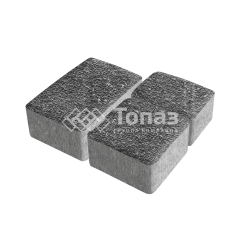 Тротуарная плитка Старый город, аляска черная с мраморной крошкой, 6 см