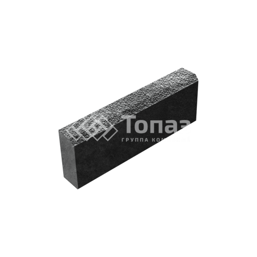 Камень бортовой БР 50.20.8, антрацит с мраморной крошкой, черное основание