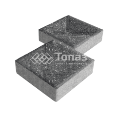 Тротуарная плитка Квадрат 200х200х60, аляска черная