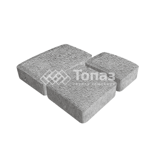 Тротуарная плитка Брук, серо-белая на камне, 6 см