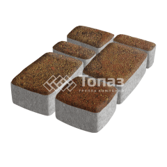 Тротуарная плитка Классико, джафар оранжевый, 6 см