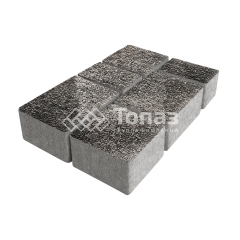 Тротуарная плитка Лэндхаус, агат коричневый с мраморной крошкой, 8 см