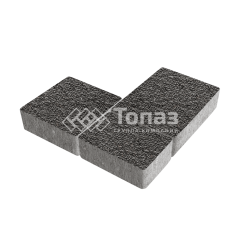 Тротуарная плитка Новый город, джафар черный с мраморной крошкой, 8 см