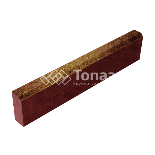 Камень бортовой БР 100.20.8, каир, красное основание