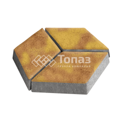 Тротуарная плитка Ромб, шафран, 6 см