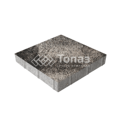 Тротуарная плитка Квадрат 400х400х60, агат коричневый