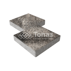 Тротуарная плитка Квадрат 400х400х60, агат коричневый