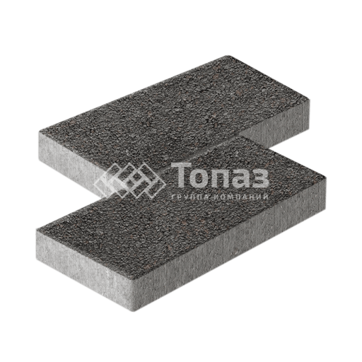 Тротуарная плитка 500х250х60, джафар черный на камне