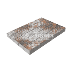 Тротуарная плитка Лукано, агат оранжевый на камне, 6 см