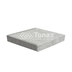 Тротуарная плитка Ромб, белая на камне, 6 см