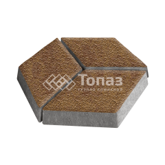 Тротуарная плитка Ромб, листопад с гранитной крошкой, 6 см