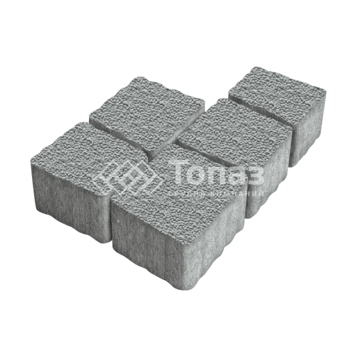 Тротуарная плитка Антик, серая с мраморной крошкой, 4 см