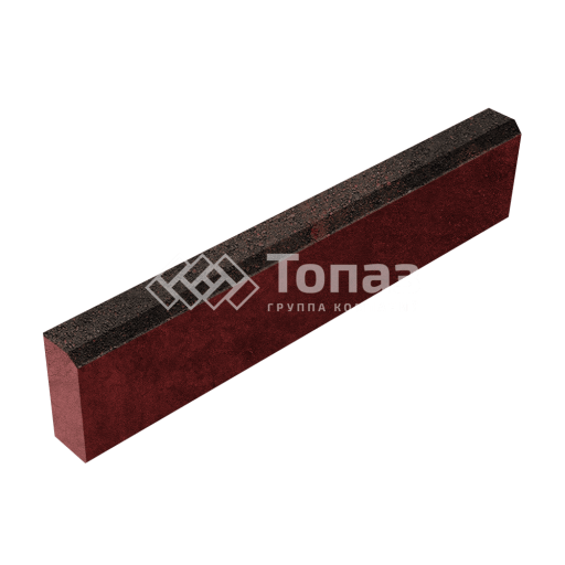 Камень бортовой БР 100.20.8, кармен, красное основание