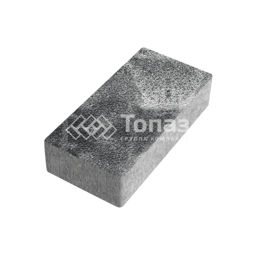 Тротуарная плитка 200х100х80, черно-белая на камне