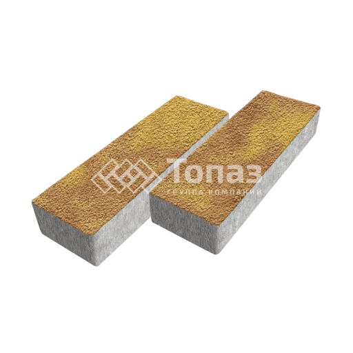 Тротуарная плитка 300х100х60, шафран на камне