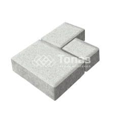 Тротуарная плитка Бергамо, белая, 6 см