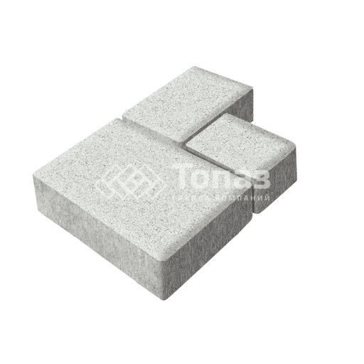 Тротуарная плитка Бергамо, белая, 6 см