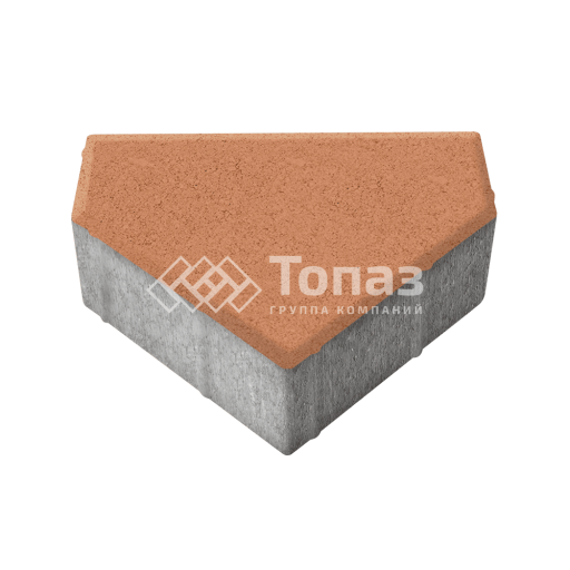 Тротуарная плитка Тиара, оранжевая, 6 см