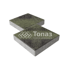 Тротуарная плитка Квадрат 400х400х60, янтарь на камне