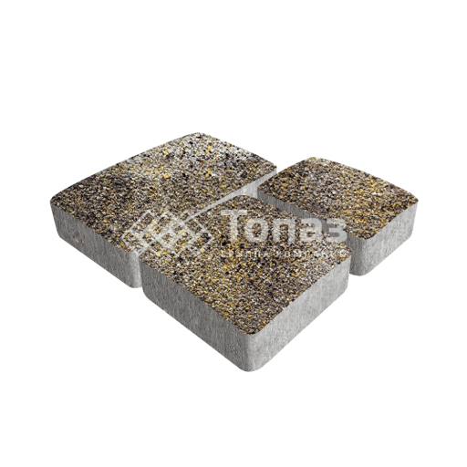 Тротуарная плитка Брук, агат желтый с гранитной крошкой, 4 см