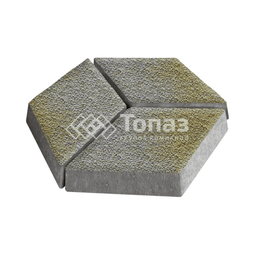 Тротуарная плитка Ромб, меланж с гранитной крошкой, 6 см