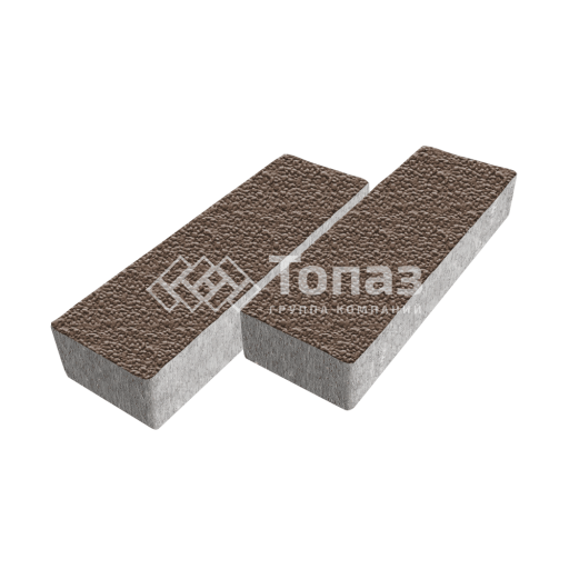 Тротуарная плитка 300х100х60, коричневая с мраморной крошкой