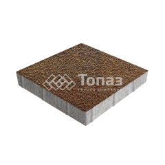 Тротуарная плитка Квадрат 300х300х60, джафар оранжевый с мраморной крошкой