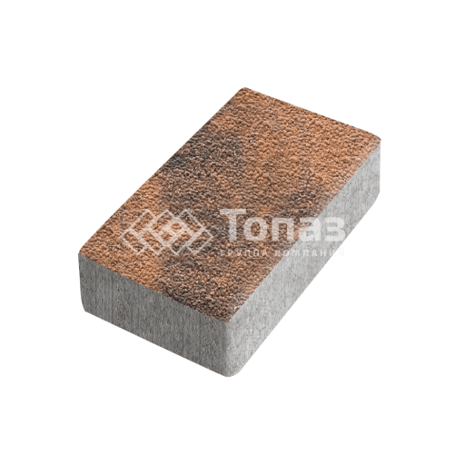 Тротуарная плитка Брусчатка, сомон с гранитной крошкой, 6 см