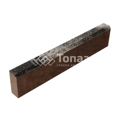 Камень бортовой БР 100.20.8, агат коричневый, коричневое основание