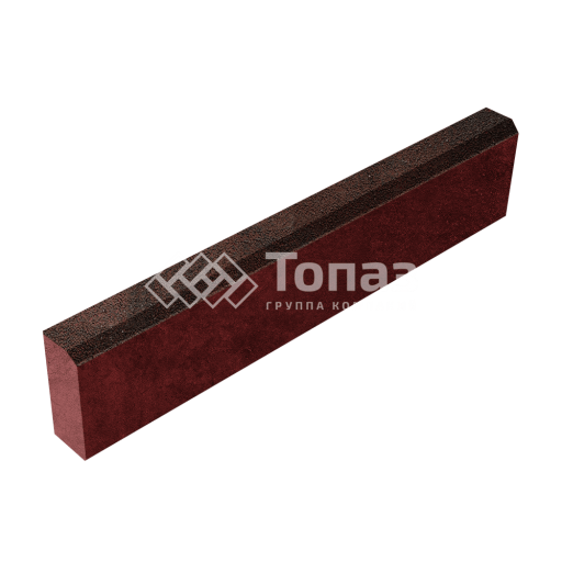 Камень бортовой БР 100.20.8, клинкер, красное основание