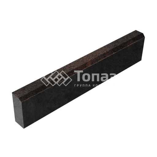 Камень бортовой БР 100.20.8, кармен, черное основание