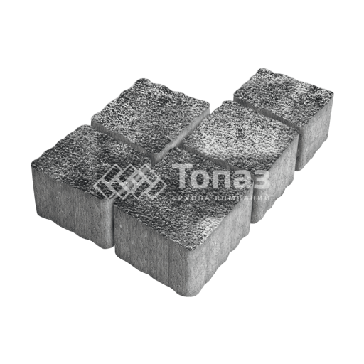 Тротуарная плитка Антик, черно-белая с гранитной крошкой, 4 см