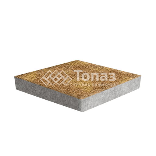 Тротуарная плитка Ромб, шафран с гранитной крошкой, 6 см