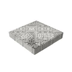 Тротуарная плитка Квадрат 400х400х60, аляска белая