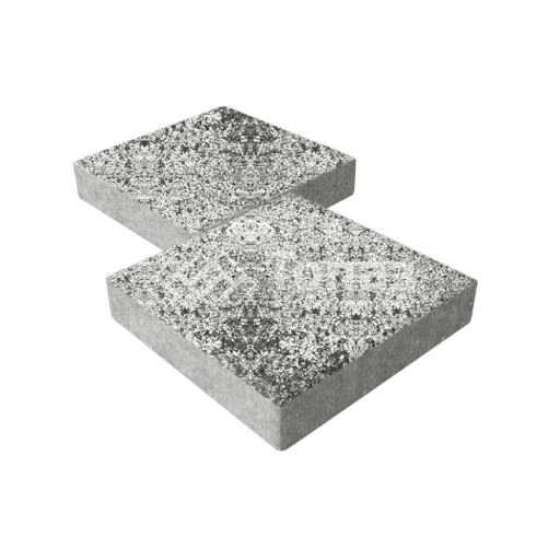 Тротуарная плитка Квадрат 400х400х60, аляска белая