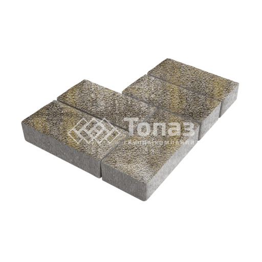 Тротуарная плитка 200х100х40, степь на камне