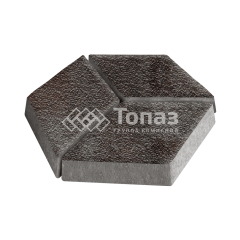 Тротуарная плитка Ромб, мокко с гранитной крошкой, 6 см