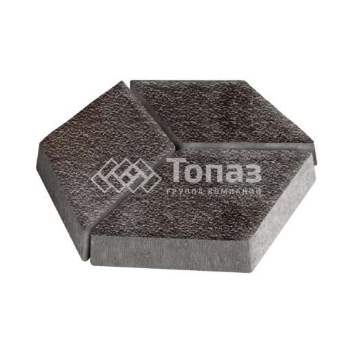 Тротуарная плитка Ромб, мокко с гранитной крошкой, 6 см