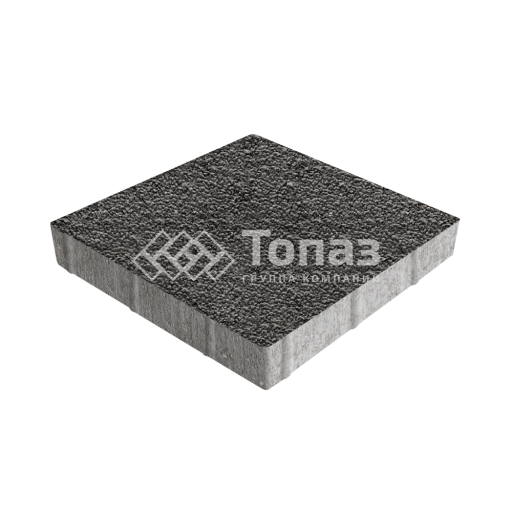 Тротуарная плитка Квадрат 300х300х60, джафар черный с мраморной крошкой