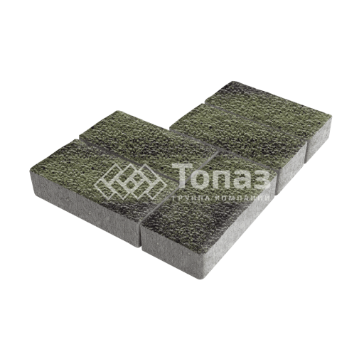 Тротуарная плитка 200х100х60, янтарь с гранитной крошкой