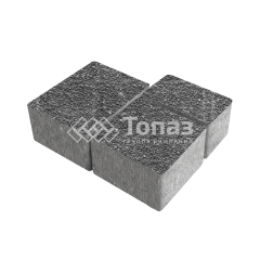 Тротуарная плитка Лэндхаус, аляска черная с мраморной крошкой, 8 см