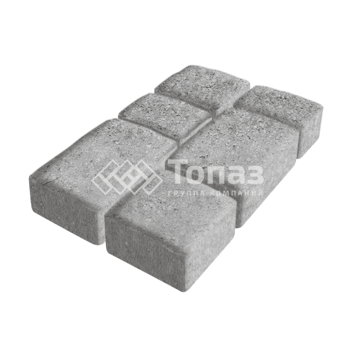 Тротуарная плитка Старый город, серо-белая, 6 см