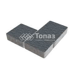 Тротуарная плитка Новый город, черная с гранитной крошкой, 6 см