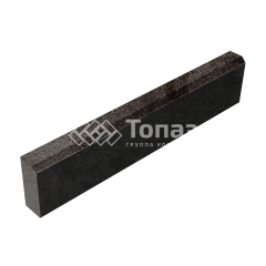 Камень бортовой БР 100.20.8, мокко, черное основание