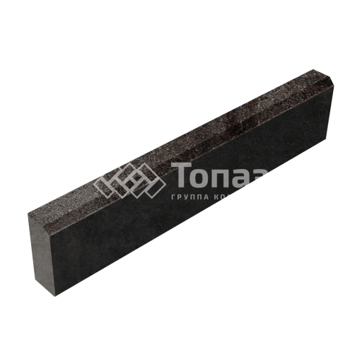 Камень бортовой БР 100.20.8, мокко, черное основание