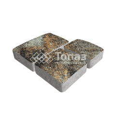 Тротуарная плитка Брук, агат кофейный с мраморной крошкой, 6 см