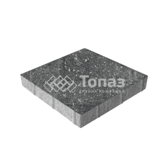 Тротуарная плитка Квадрат 400х400х60, аляска черная