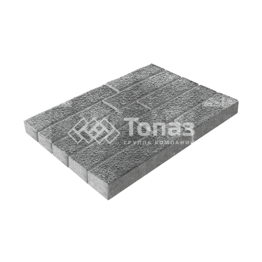 Тротуарная плитка Лукано, антрацит на камне, 6 см